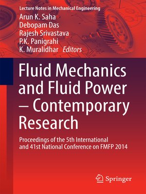 cover image of Fluid Mechanics and Fluid Power – Contemporary Research